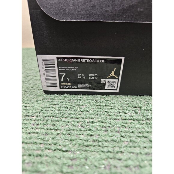 Size 7Y 8.5W - Air Jordan 5 Retro SE GS Midnight Navy FN5452-400 Georgetown - Picture 12 of 14